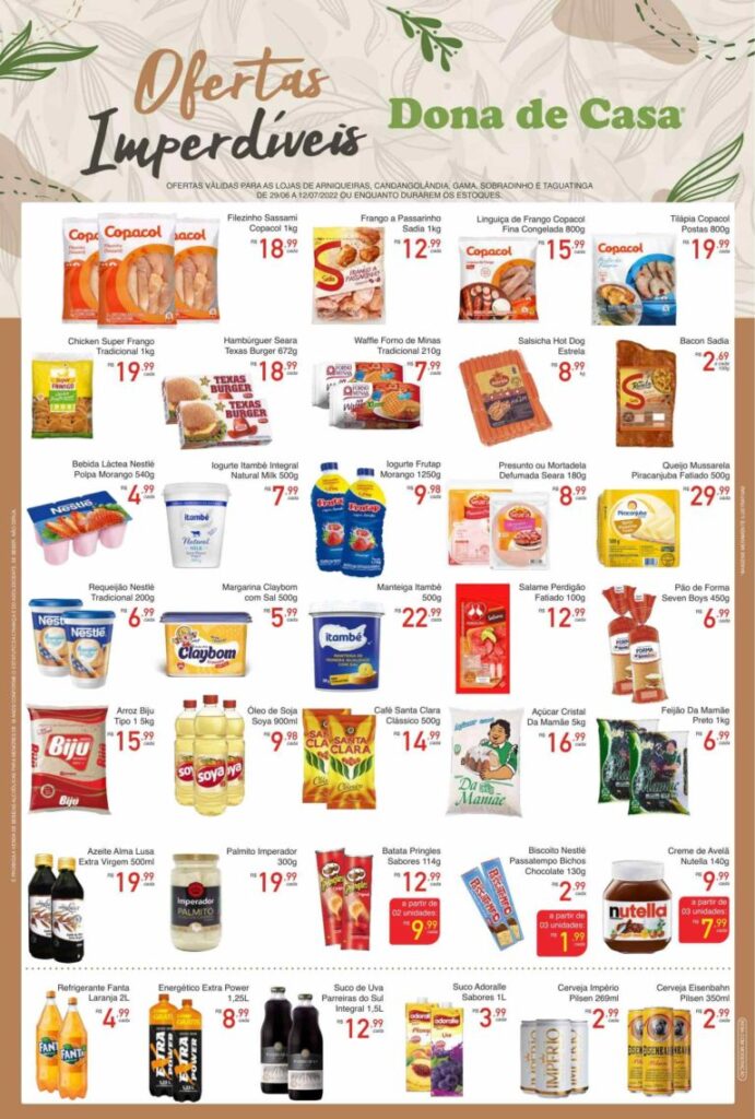 panfleto  e encarte de ofertas supermercado dona de casa Brasília df