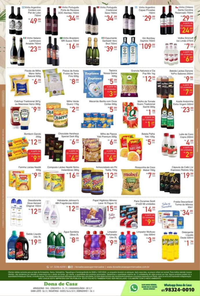 panfleto  e encarte de ofertas supermercado dona de casa Brasília df