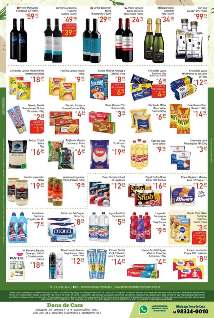 panfleto e encarte de ofertas supermercado dona de casa Brasília df