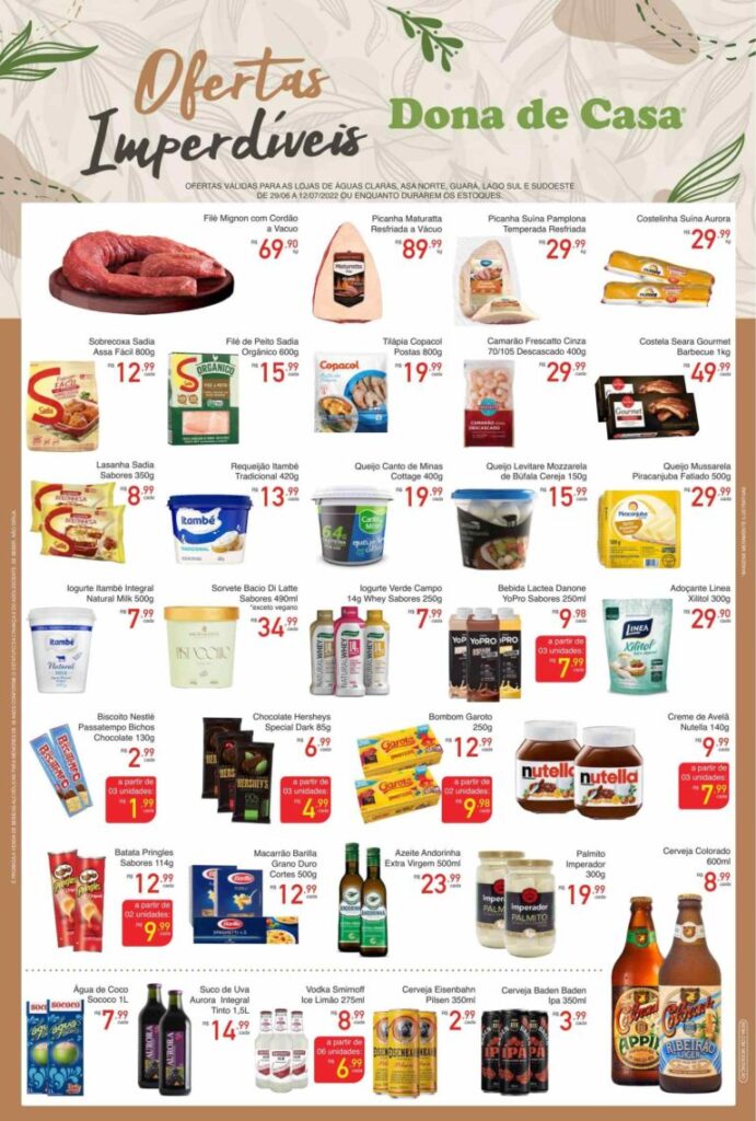 panfleto  e encarte de ofertas supermercado dona de casa Brasília df