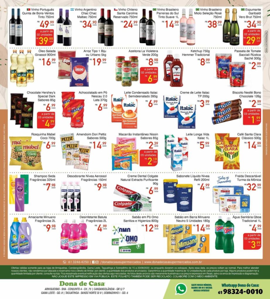 panfleto e encarte de ofertas supermercado dona de casa Brasília df