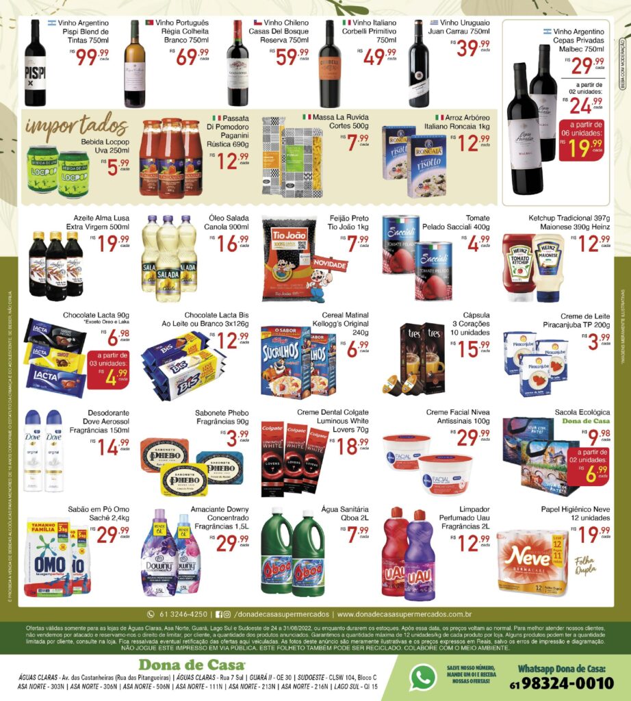 panfleto e encarte de ofertas supermercado dona de casa Brasília df