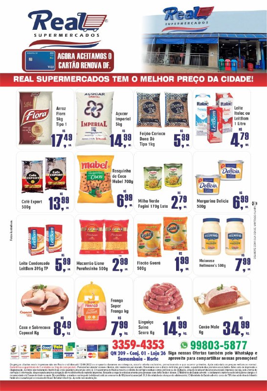 ofertas real supermercados Samambaia Brasília df