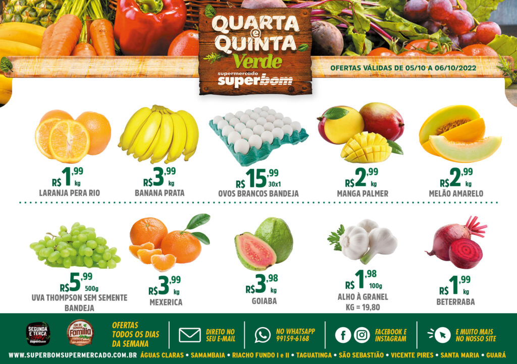 encarte de ofertas supermercado superbom brasilia df