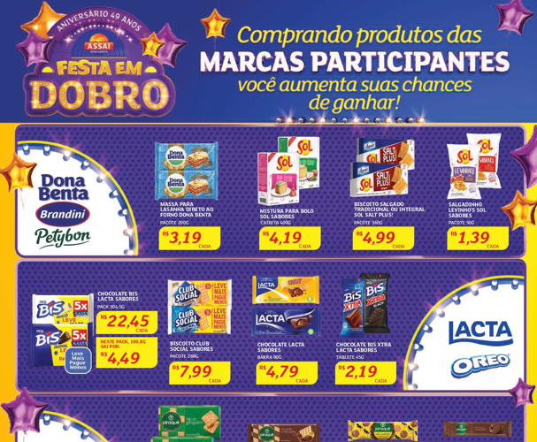 CHOCOLATE BIS XTRA LACTA SABORES TABLETE 45G oferta na Assaí Atacadista