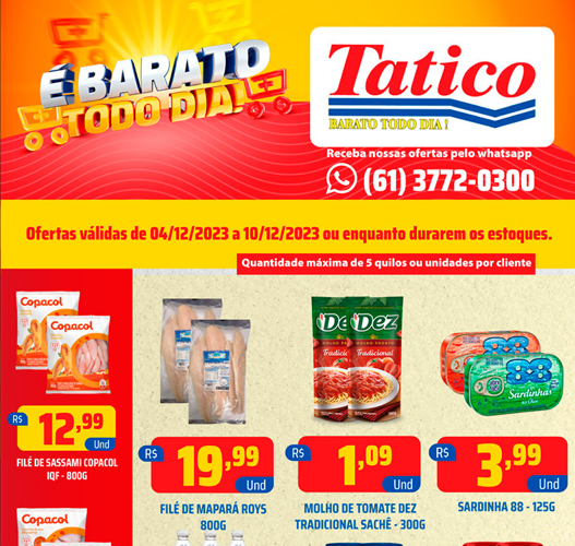 Supermercado Tatico até 10/12/2023