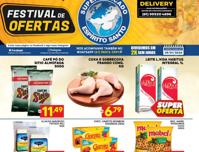 Supermercado Espírito Santo até 29/01/2024