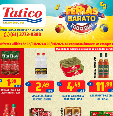 Supermercado Tatico até 28/01/2024