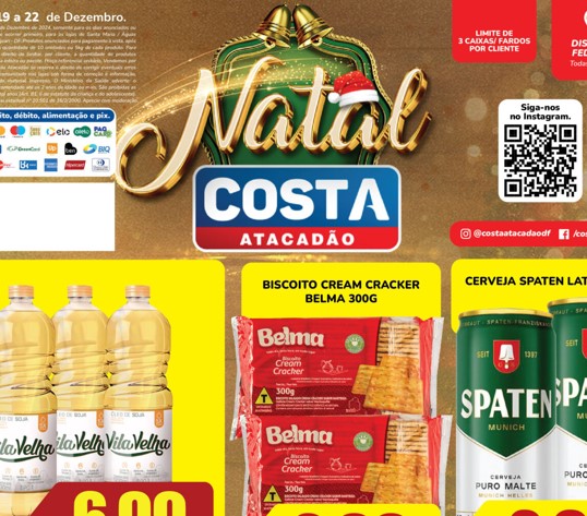 Atacadão Costa até 22/12/2024