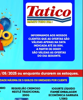 Supermercado Tatico até 04/05/2025