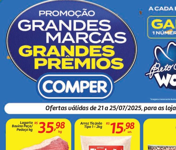 Supermercado Comper até 25/07/2025