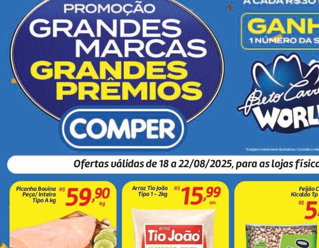 Supermercado Comper até 22/08/2025