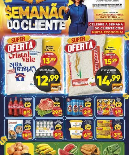 Cristal Supermercado até 15/09/2025