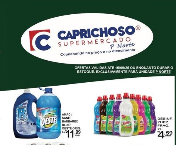 Supermercado Caprichoso até 15/09/2025