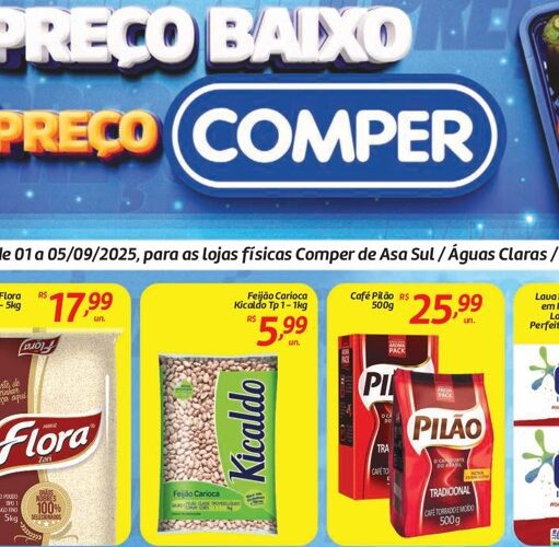 Supermercado Comper até 05/09/2025