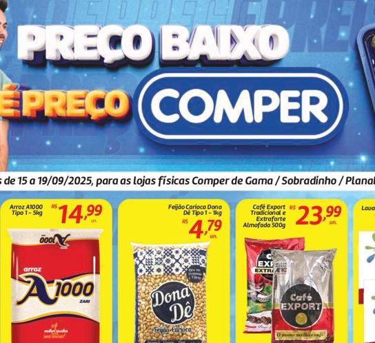 Supermercado Comper até 19/09/2025