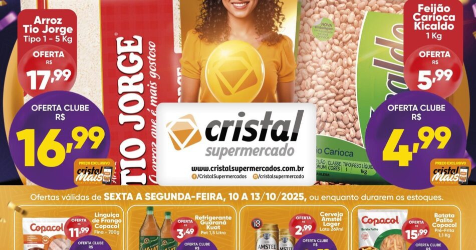 Cristal Supermercado até 13/10/2025
