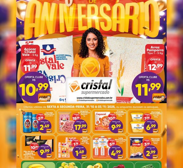 Cristal Supermercado até 03/11/2025 Cristal Supermercado até 03/11/2025
