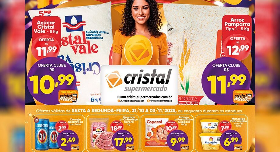 Cristal Supermercado até 03/11/2025