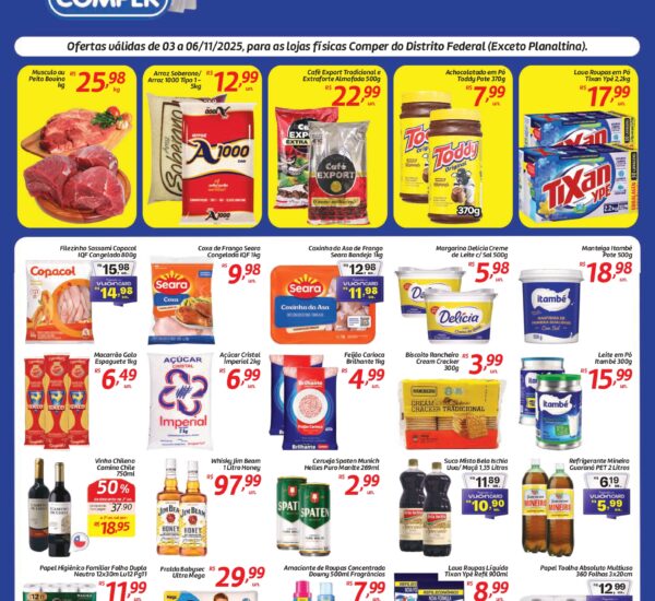 Supermercado Comper até 06/11/2025