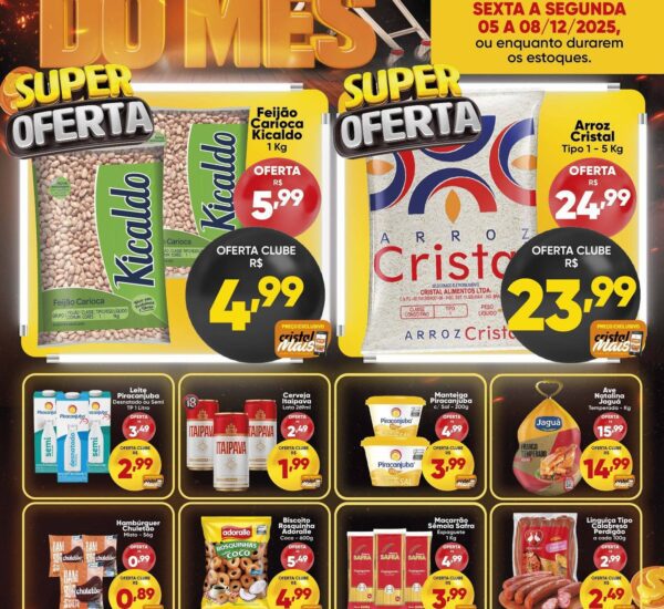 Cristal Supermercado até 08/12/2025 Cristal Supermercado até 08/12/2025