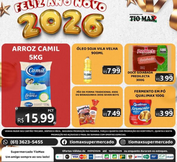 Supermercado Tio Max até 10-01-2026