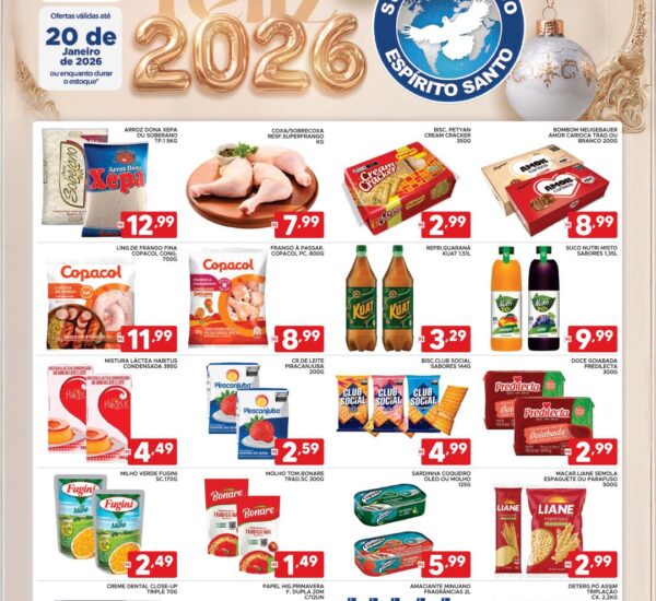 Supermercado Espírito Santo até 20/01/2026