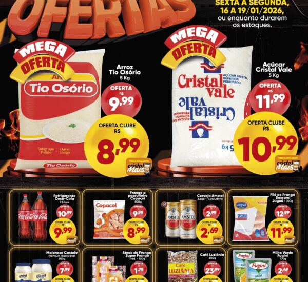 Cristal Supermercado até 19-01-2026
