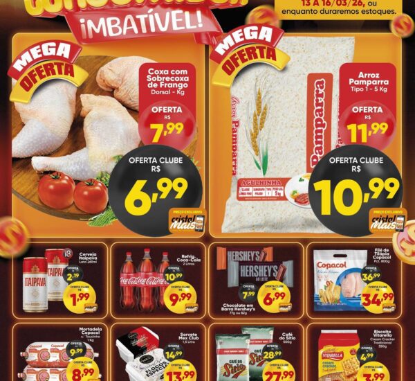 Cristal Supermercado até 16-03-2026