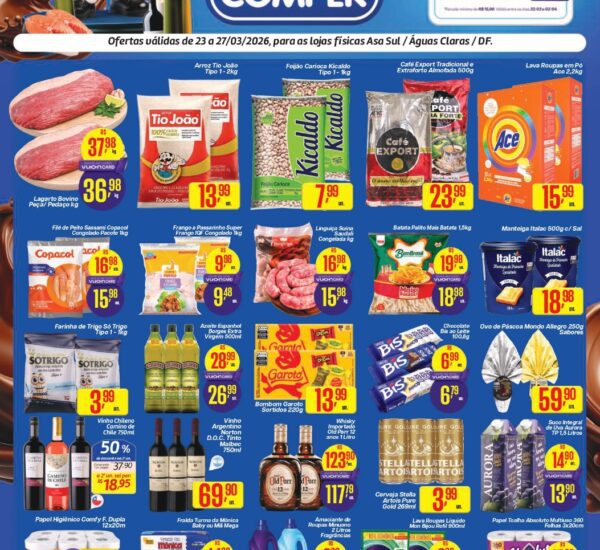 Supermercado Comper até 27-03-2026