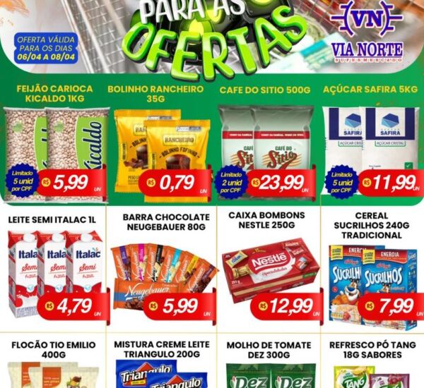 Via Norte Supermercado até 08/04/2026