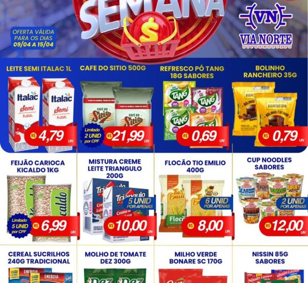 Via Norte Supermercado até 15/04/2026