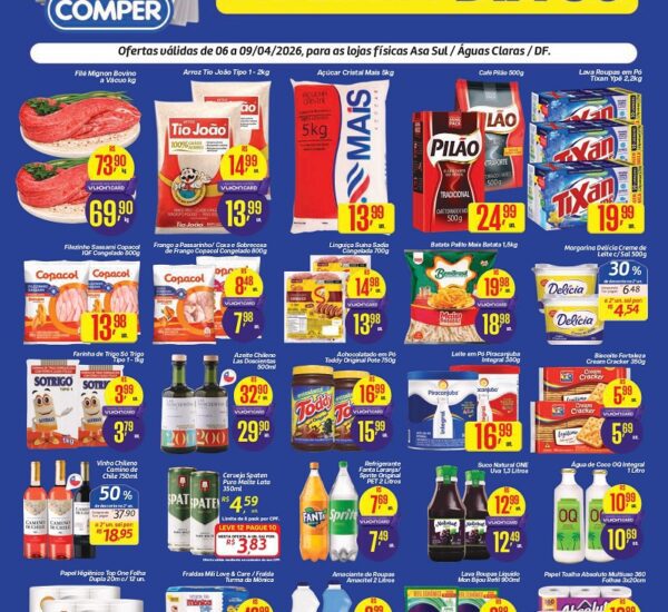 Supermercado Comper até 09-04-2026