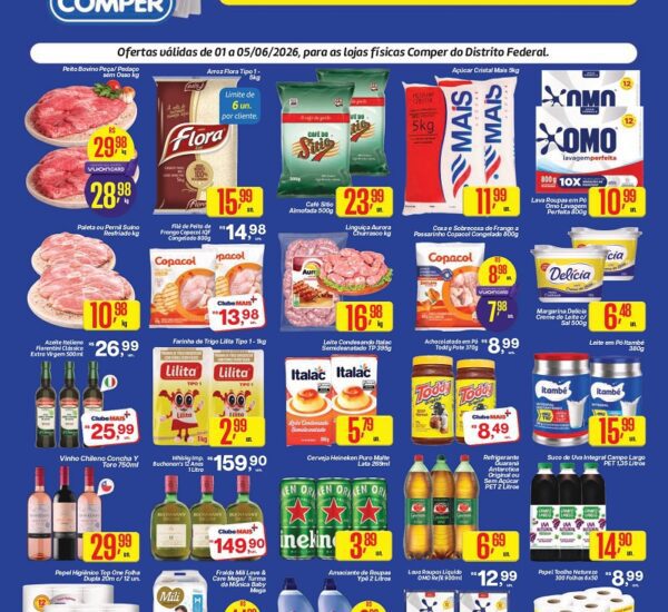 Supermercado Comper até 05-06-2026