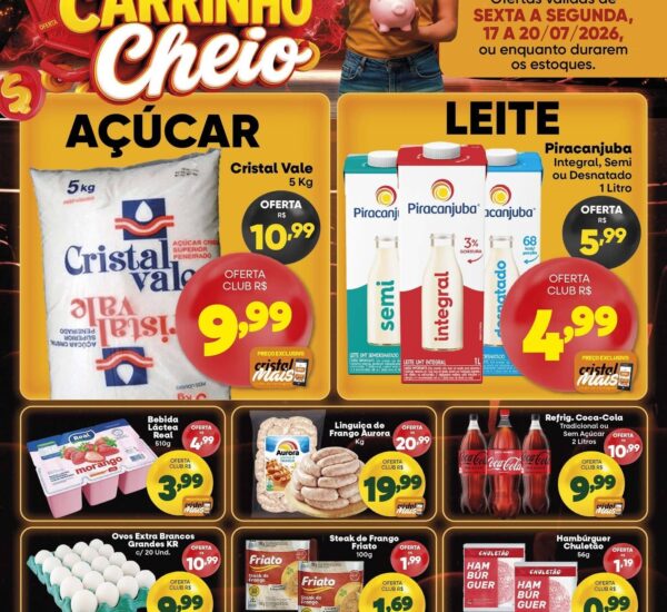 Encarte Vencido Cristal Supermercado até 20-07-2026