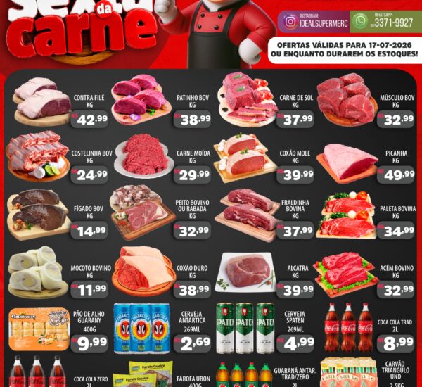Encarte Vencido Supermercado Ideal até 17-07-2026