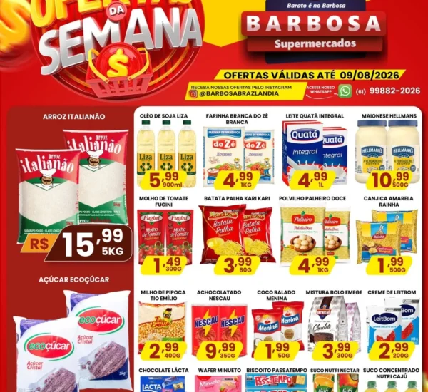 Supermercado Barbosa até 09-08-2026