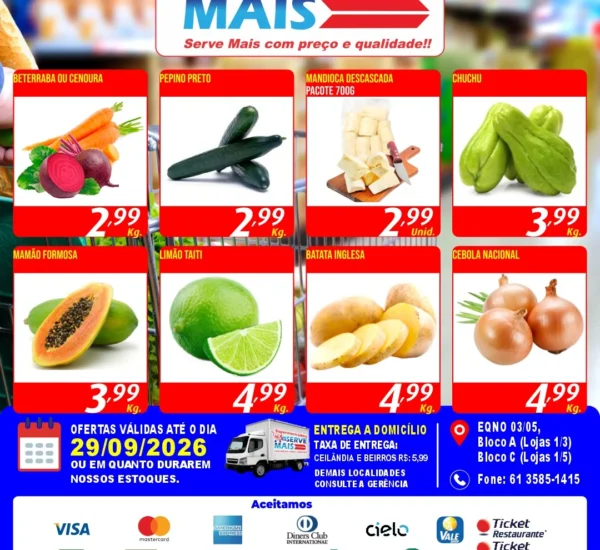 Supermercado Serve Mais até 29-09-2026