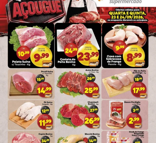Encarte Vencido Cristal Supermercado até 24-09-2026