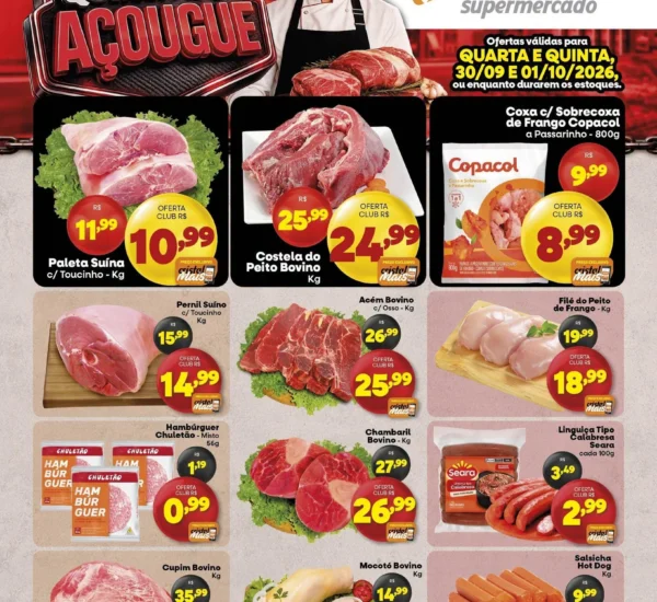 Encarte Vencido Cristal Supermercado até 01-10-2026