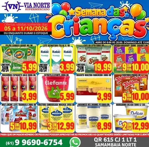 Via Norte Supermercado até 11/10/2026