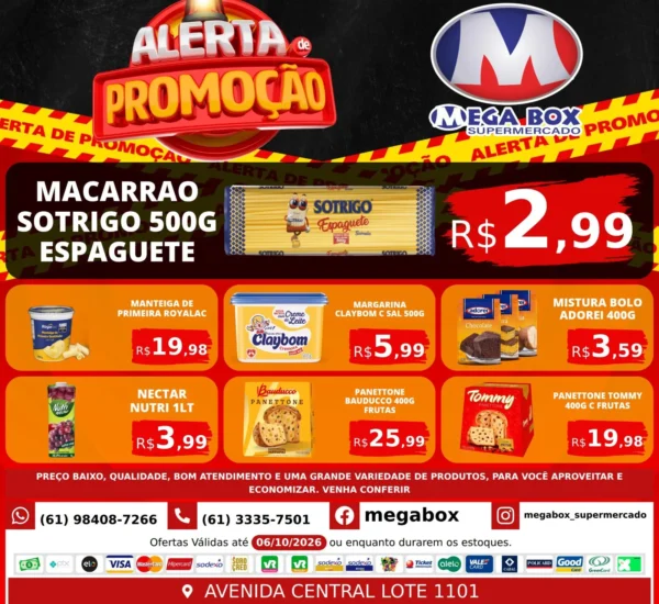 Supermercado Mega Box até 06-10-2026