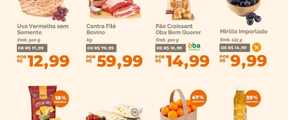 Ofertas Oba Hortifruti até 26/10/2026.
