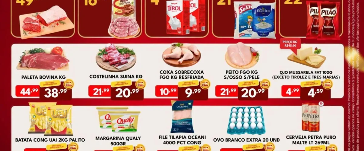 Ofertas Rede Plus Supermercados até 23/10/2026.